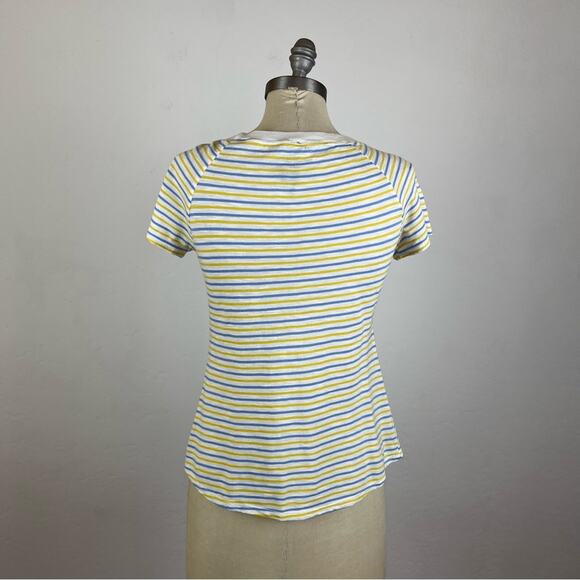 By Anthropologie Stripe Scoop Neck Tee - Picture 5 of 7